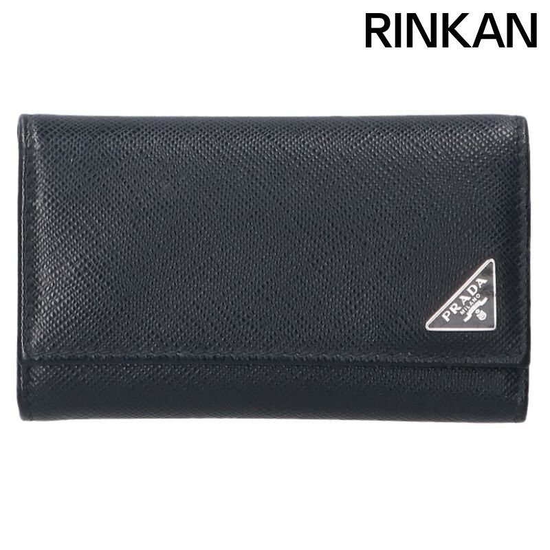 セール プラダ 2PG222 三角プレートサフィアーノレザーキーケース