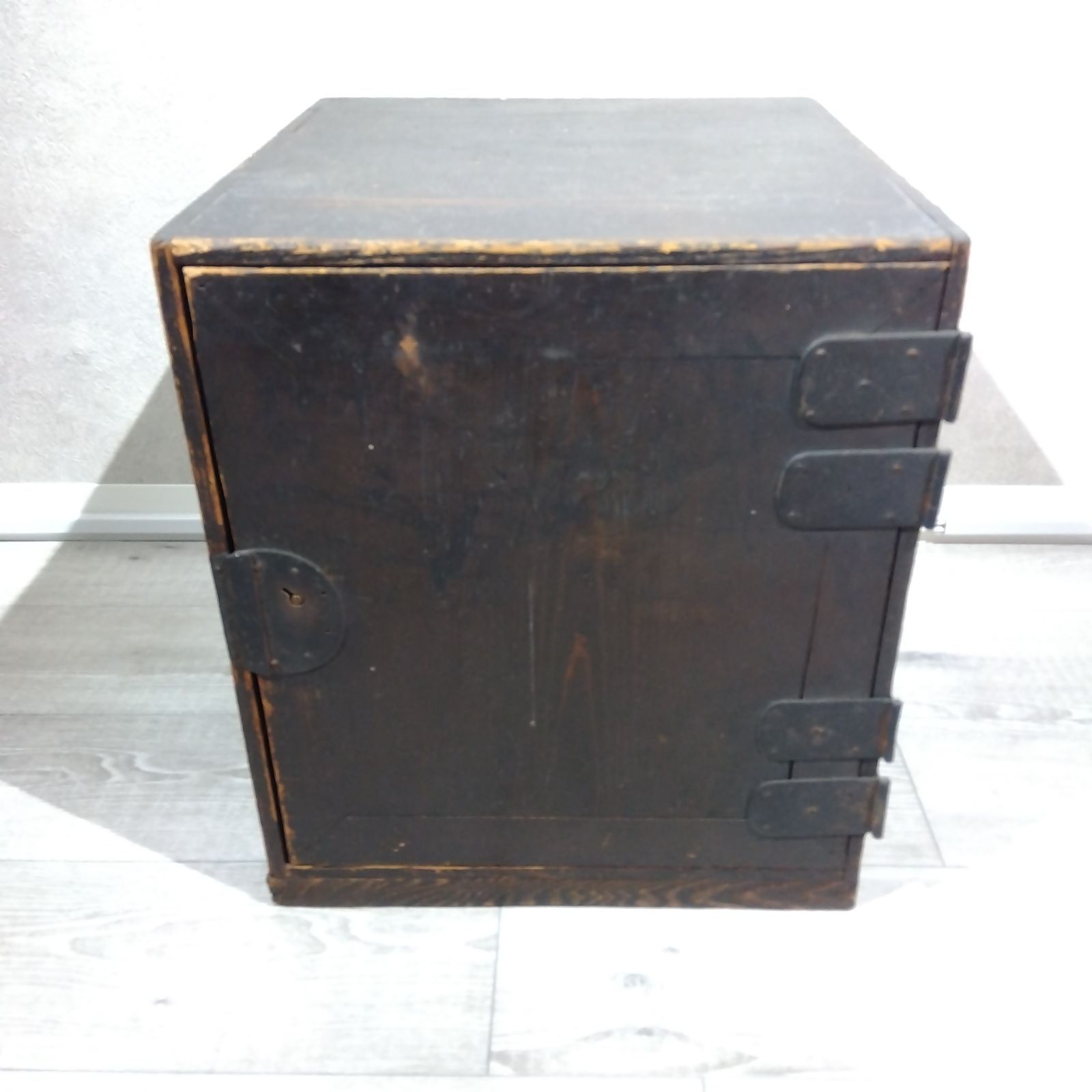 船箪笥 硯箱 書道具箱 鍵付き 小引き出し 木製 時代箪笥 古民具 骨董