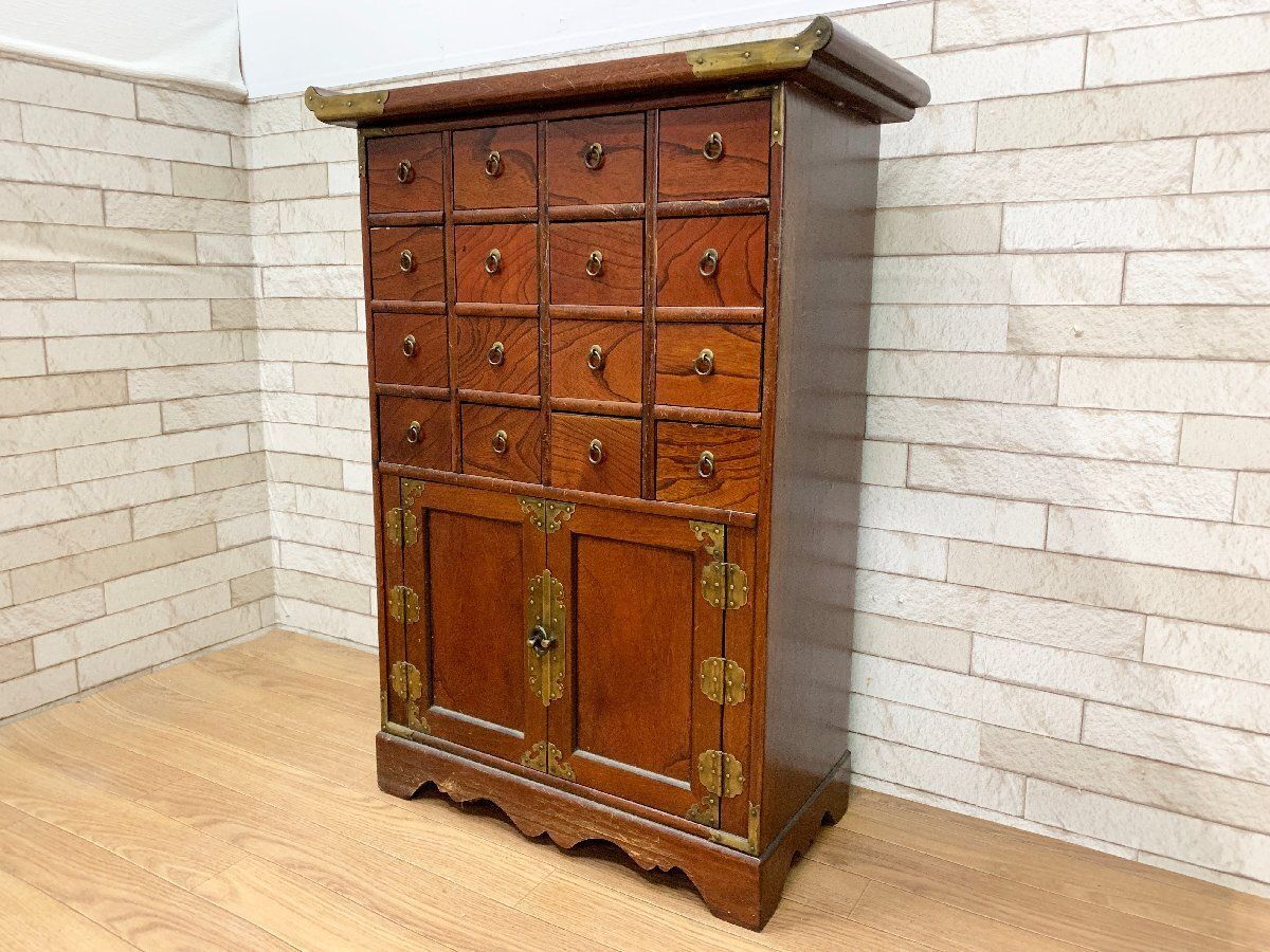 薬箪笥 ヤクジャン 李朝 引き出し16杯 ヤクジャン 薬箪笥 李朝家具