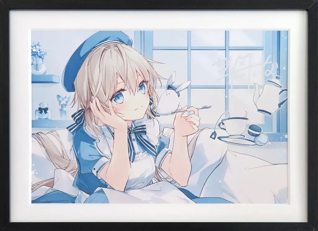 X-ART 直筆サイン入り 望月しいな オーロラアート 光る美少女展 複製