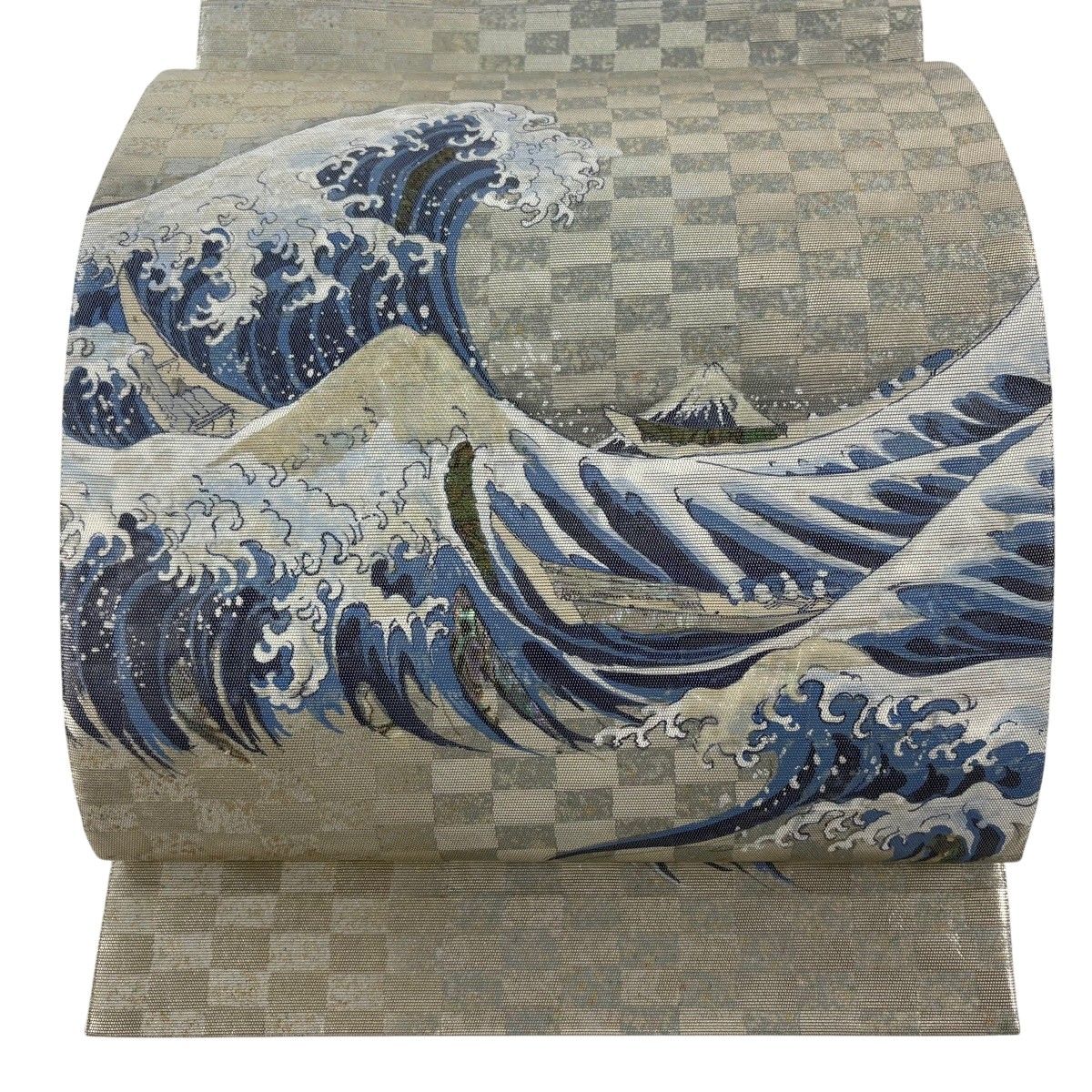 逸品】藤林徳扇 水仙 刺繍 金プラチナ箔 お太鼓柄 【楽天市場】袋帯 藤林徳