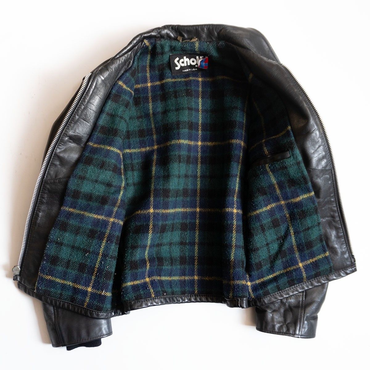 美品/ビッグサイズ】SCHOTT【659/シングルライダースジャケット】42 襟