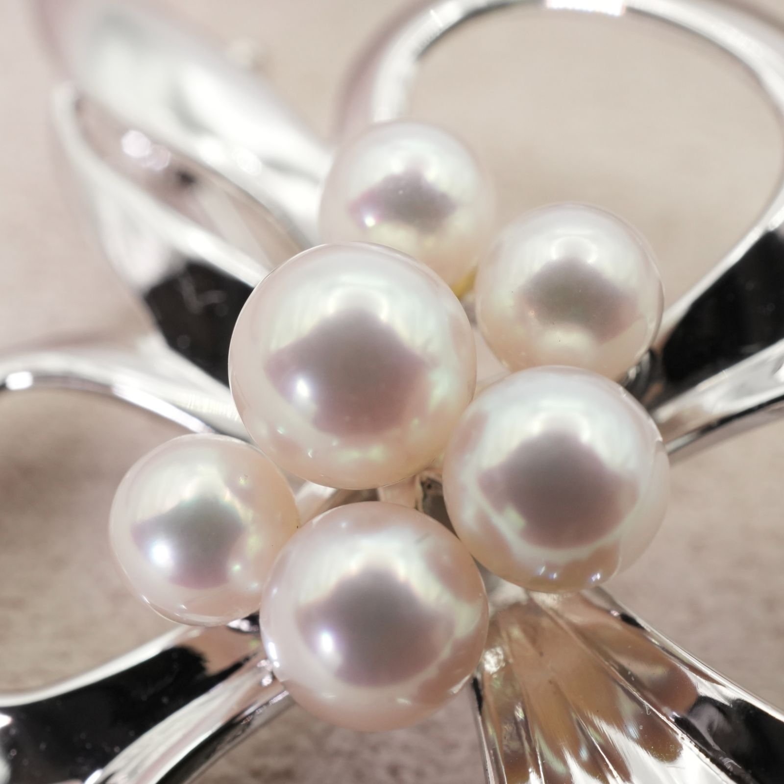 美品 ミキモト シルバー 5P パール ブローチ フラワー/25-2944 - メルカリ