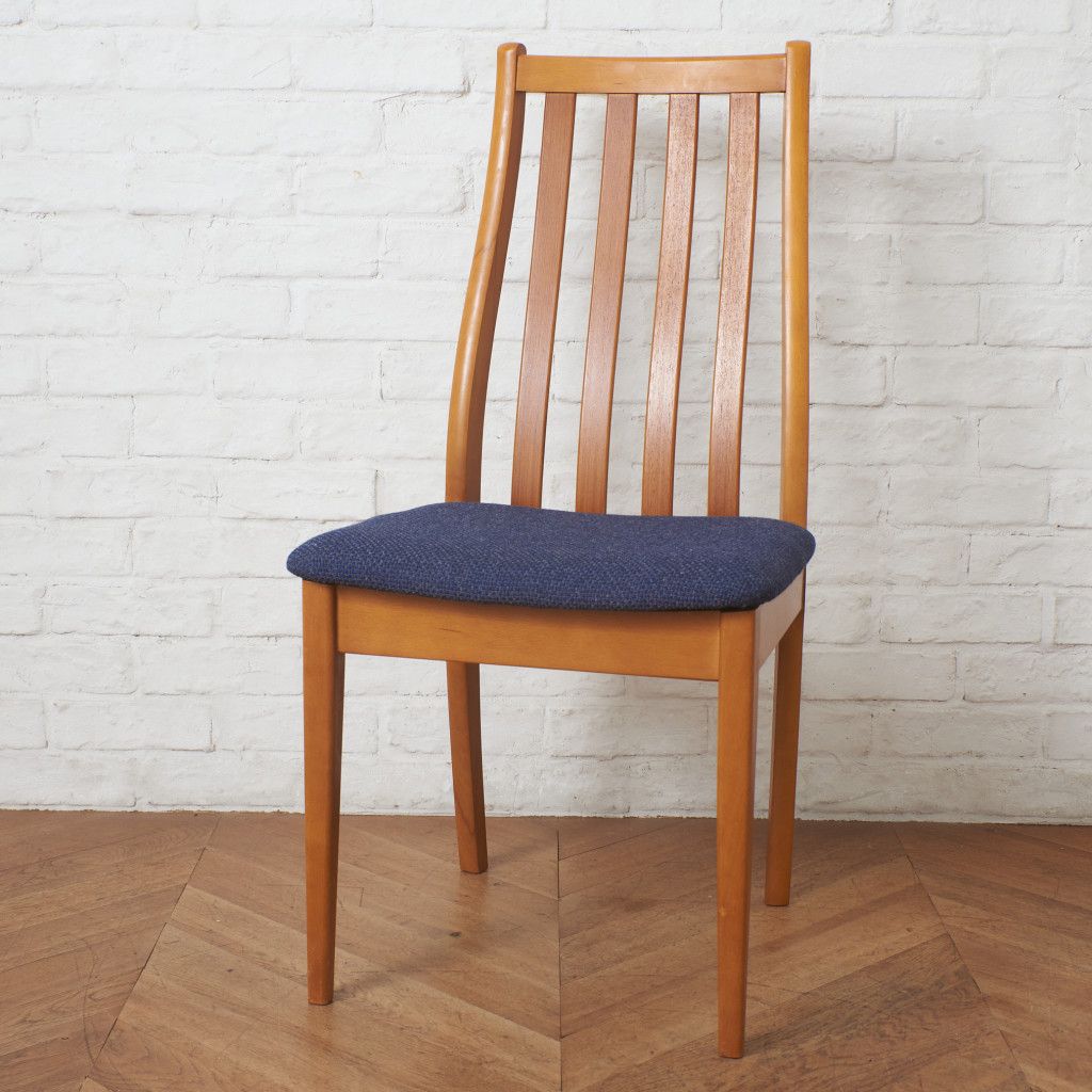 張替済 イギリス ヴィンテージ スラットバック ダイニングチェア 木製