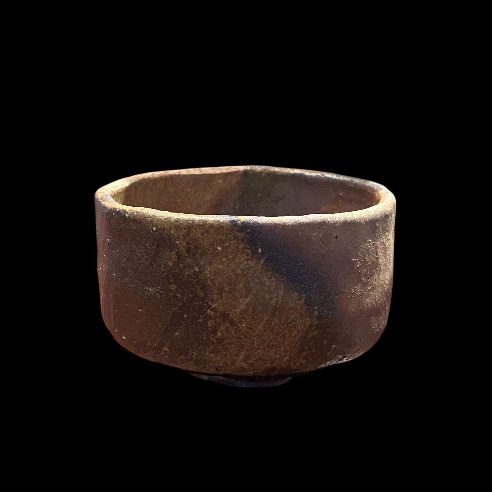 共箱付き】備前焼 抹茶碗 茶碗 茶道具 焼締 茶陶 古陶器 在銘 木箱