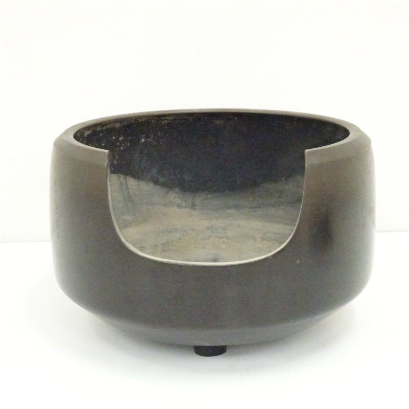 金森紹栄造 唐銅風炉（五徳・底瓦・前瓦付）（共箱） 茶道 茶道具
