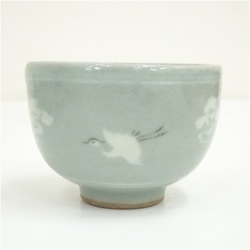 韓国人間文化財 柳海剛（根瀅）造 高麗青磁ぐい呑5客（共箱） ぐい呑み