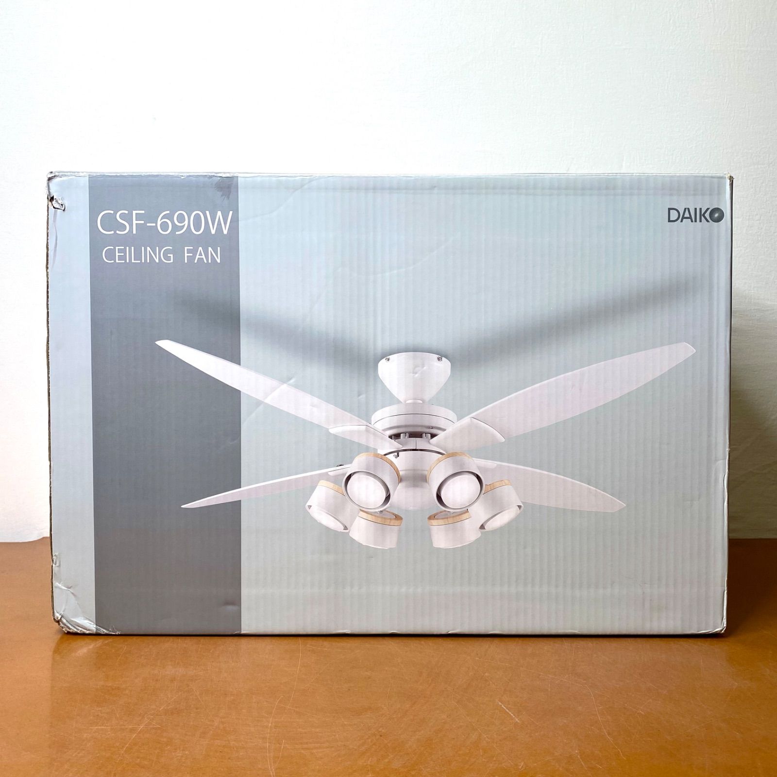 大光電機 LEDシーリングファン ～10畳 4枚羽 / 6灯 ホワイト CSF-690W