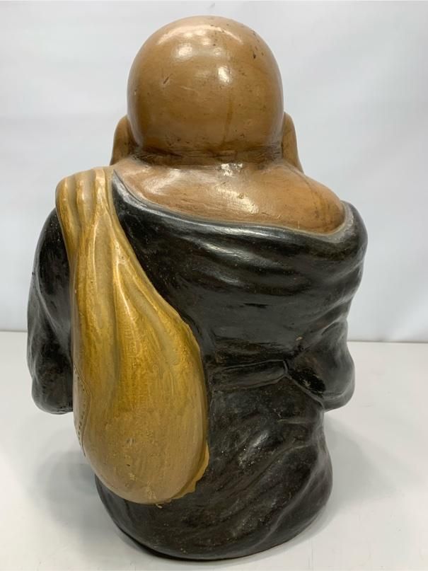 七福神 布袋 陶器人形 昭和レトロ 特大 縁起物 開運グッズ 骨董