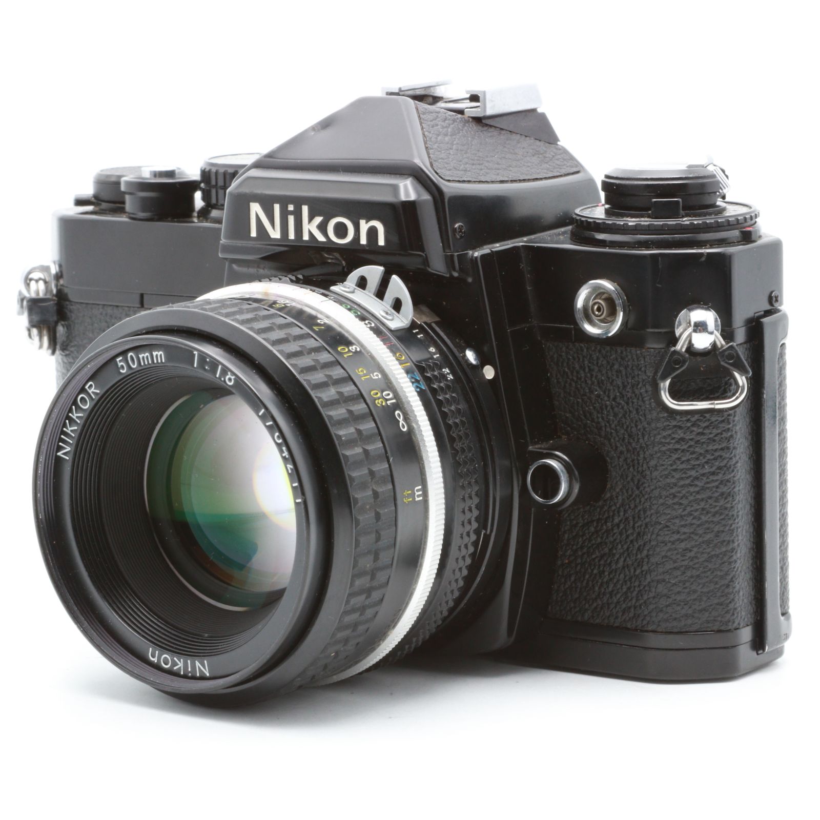 完動品】Nikon FE ブラック + NIKKOR 50mm F1.8 フィルムカメラ 動作