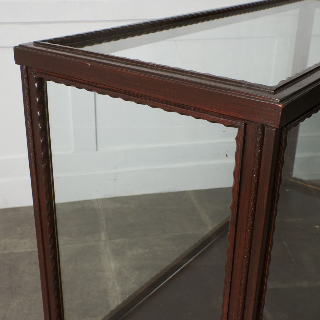 アンティーク ショーケース マホガニー カウンター ガラスケース