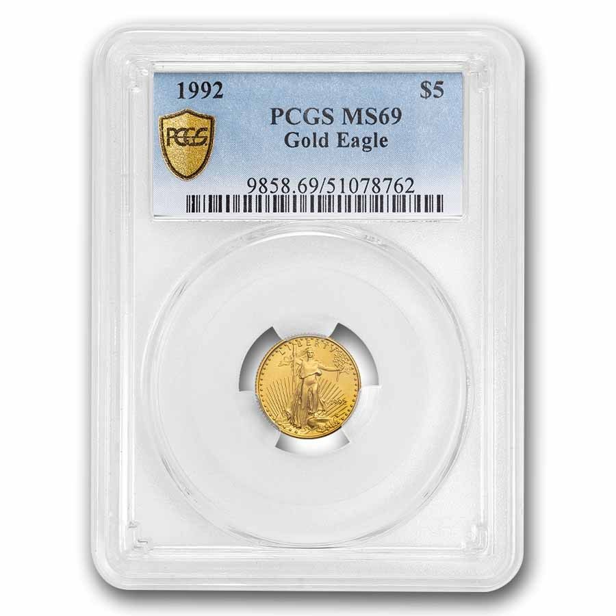 1992年 1/10オンス アメリカンゴールドイーグル MS-69 PCGS - メルカリ
