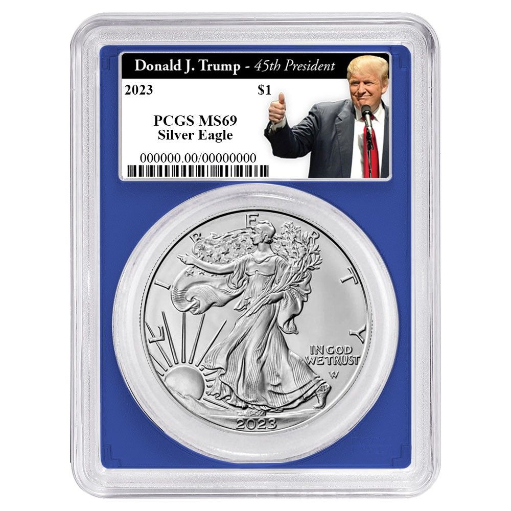 2023年 1ドル アメリカン シルバー イーグル PCGS MS69 トランプ第45代