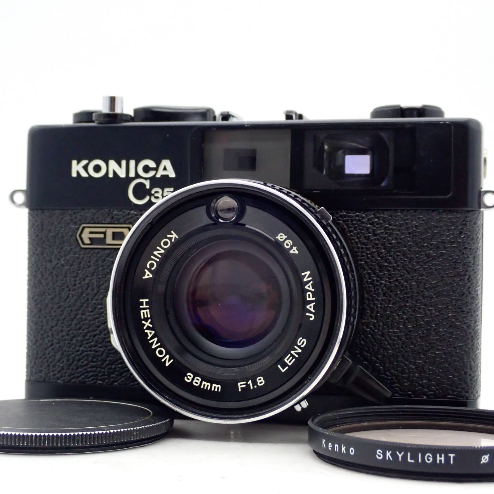 極上品 KONICA C35 FD ブラック HEXANON 38mm f1.8 レンジファインダー
