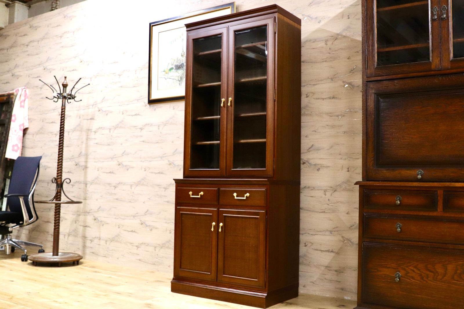 GMIS486○maruni / マルニ 地中海 食器棚 キャビネット 飾り棚