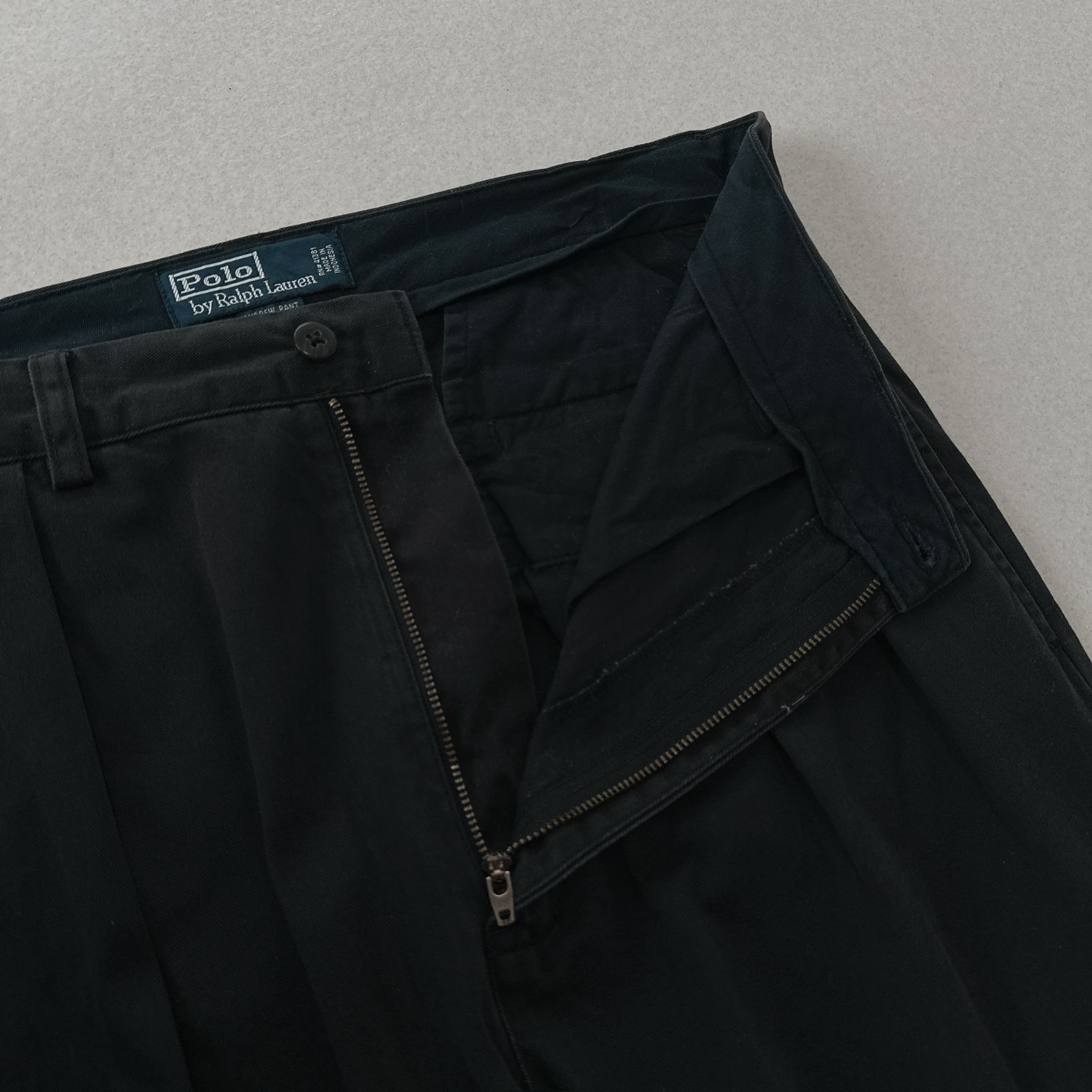 名作】ポロラルフローレン 2タック チノ アンドリューパンツ W32 黒