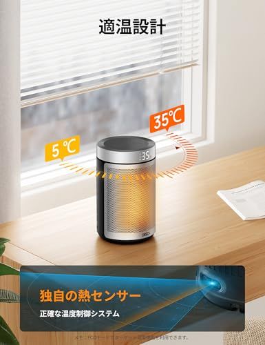 DREO (ドレオ) セラミックヒーター 【小型 足元ヒーター・2025冬新型