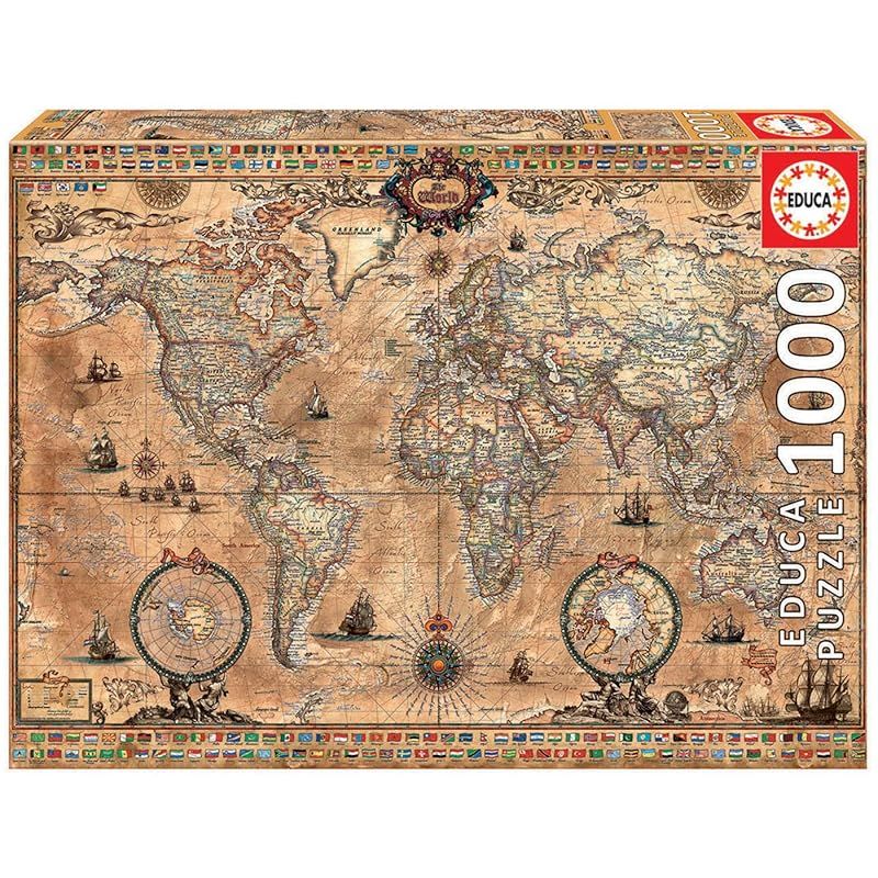 新着商品】1000ピース ジグソーパズル Educa 古代の世界地図 Antique