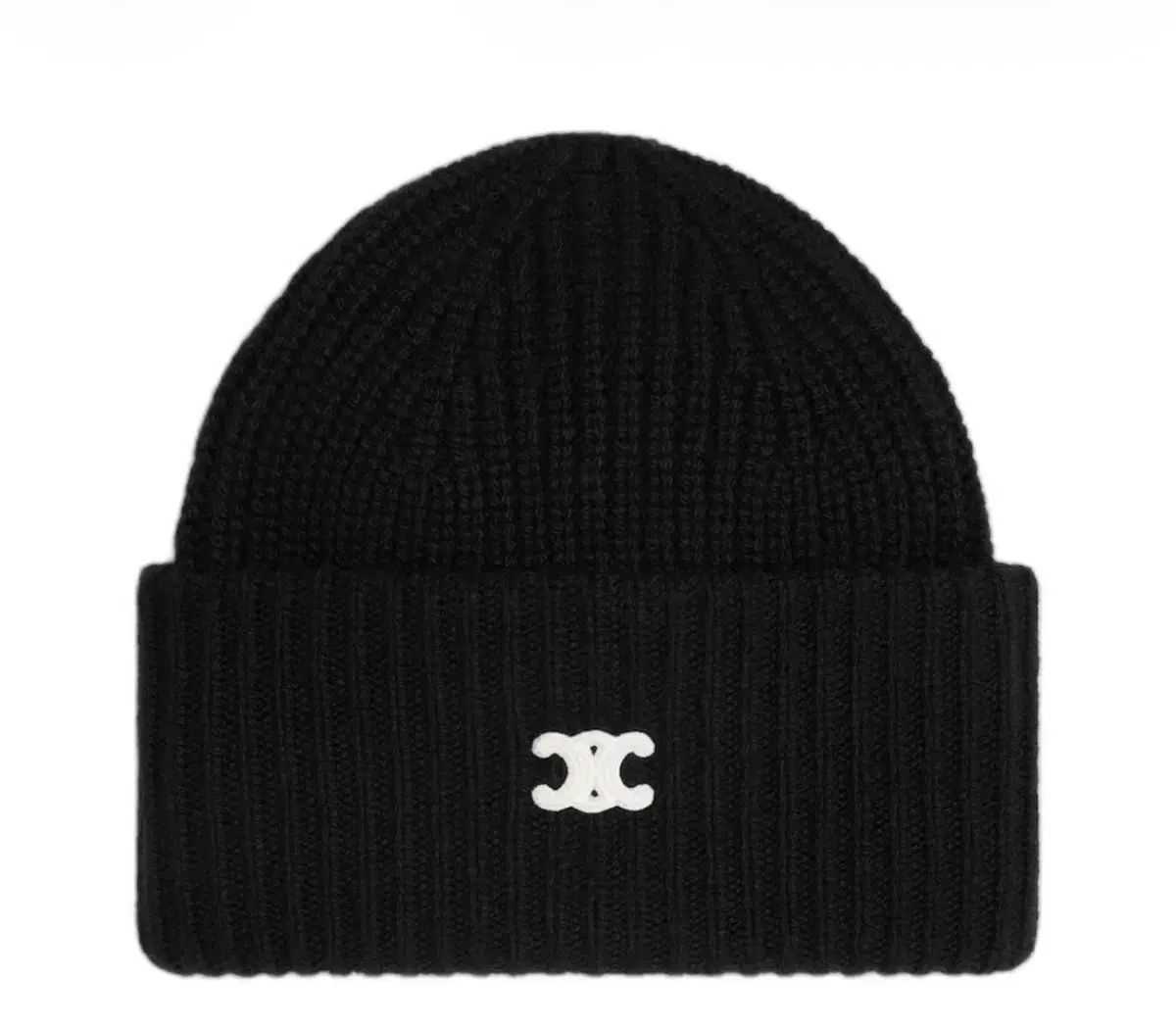 Celine セリーヌ トリオンフ シームレス ビーニー カシミア ブラック