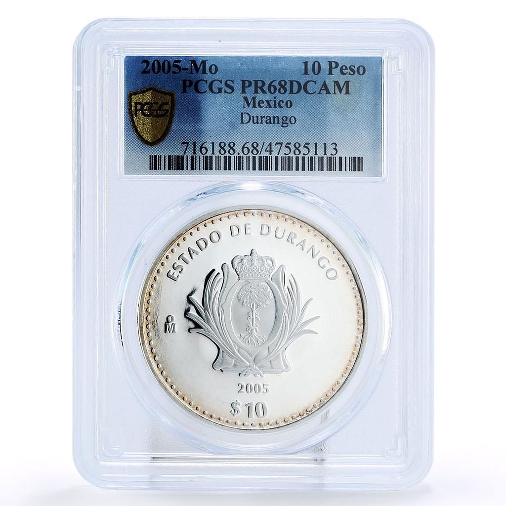 メキシコ 10ペソ 180周年 デュランゴ州 PR68 PCGS 銀貨 2005年 - メルカリ