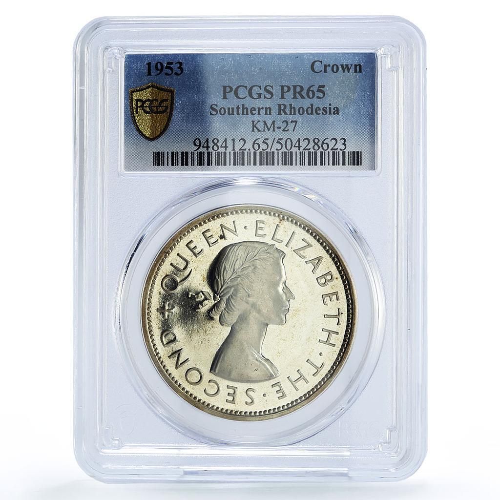 グレートブリテンおよび南ローデシア 1クラウン セシル・ローズ KM-27