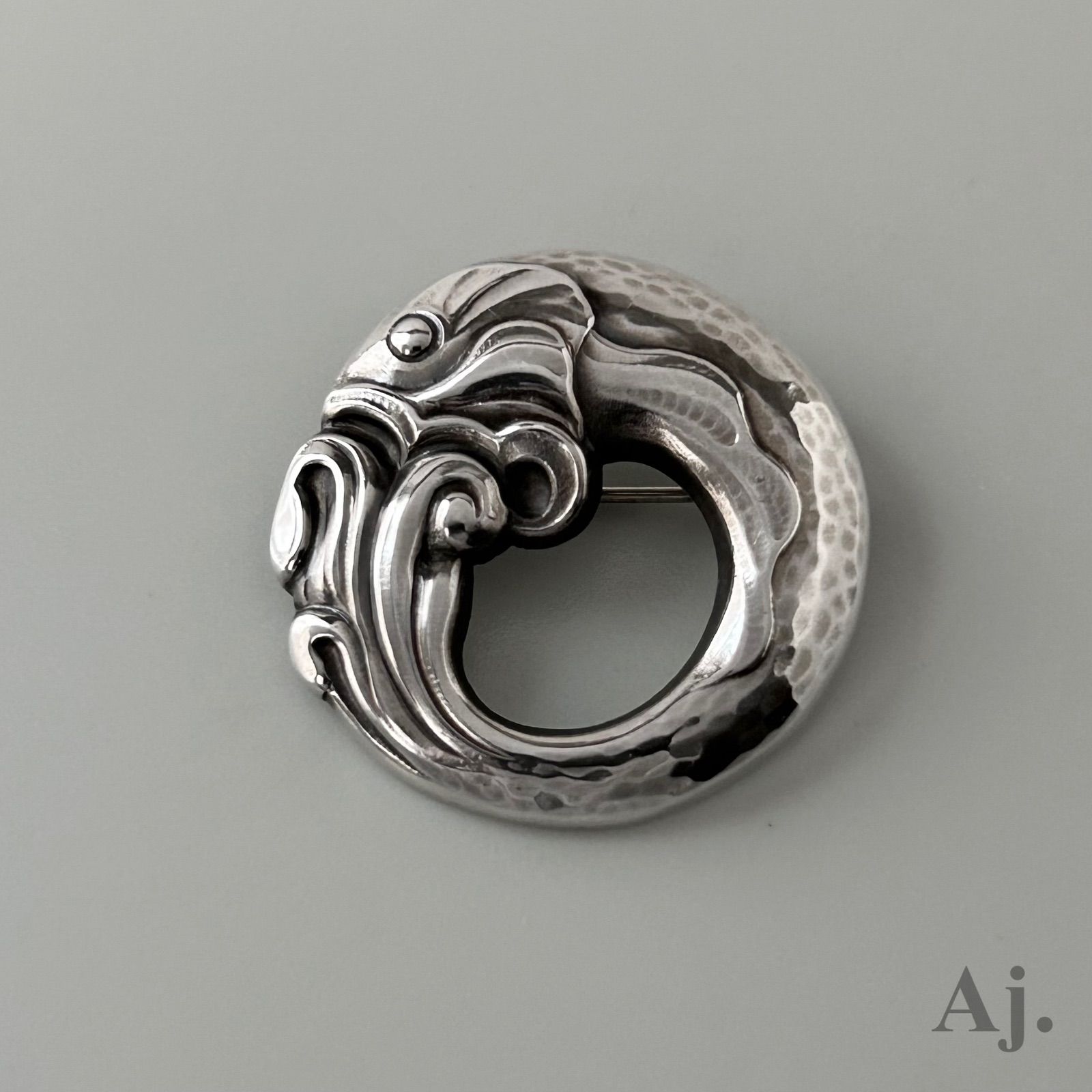 ジョージジェンセン ブローチ 10 フィッシュ 魚 Silver 925