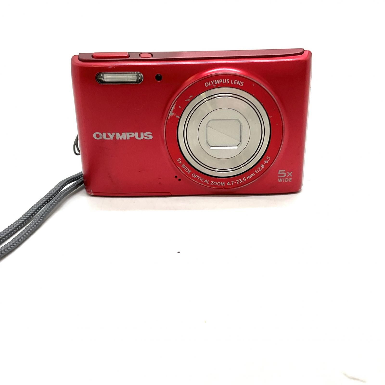 OLYMPUS コンパクトデジタルカメラ STYLUS VG-180 [レッド] 動作確認済