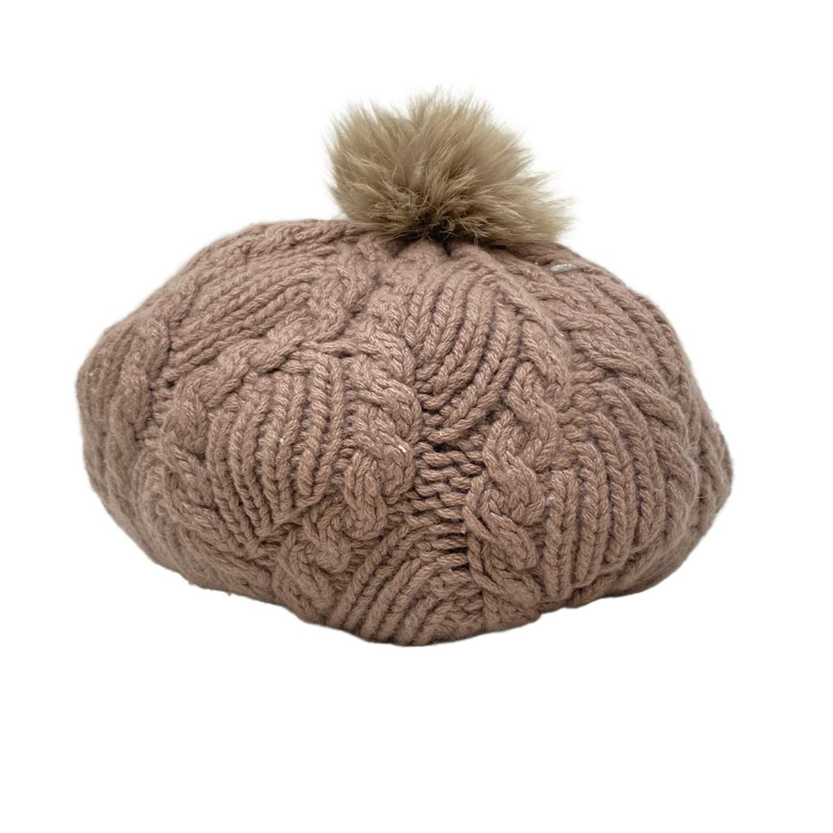 HELEN KAMINSKI(ヘレンカミンスキー) ニット帽 - ピンクベージュ