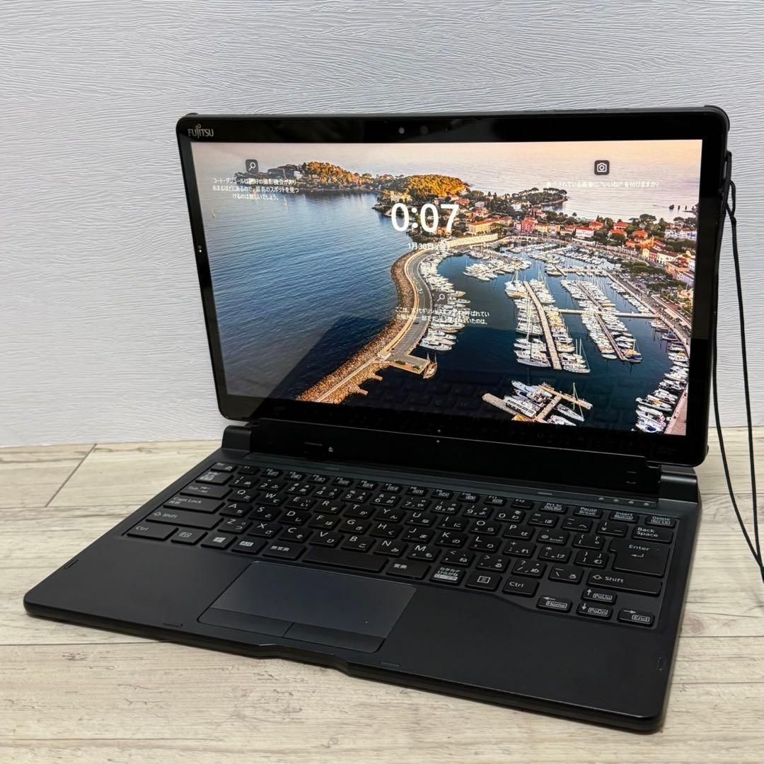 2in1】富士通 Q738/SB Win11 第8世代i5 8GB SSD Office付き 即納