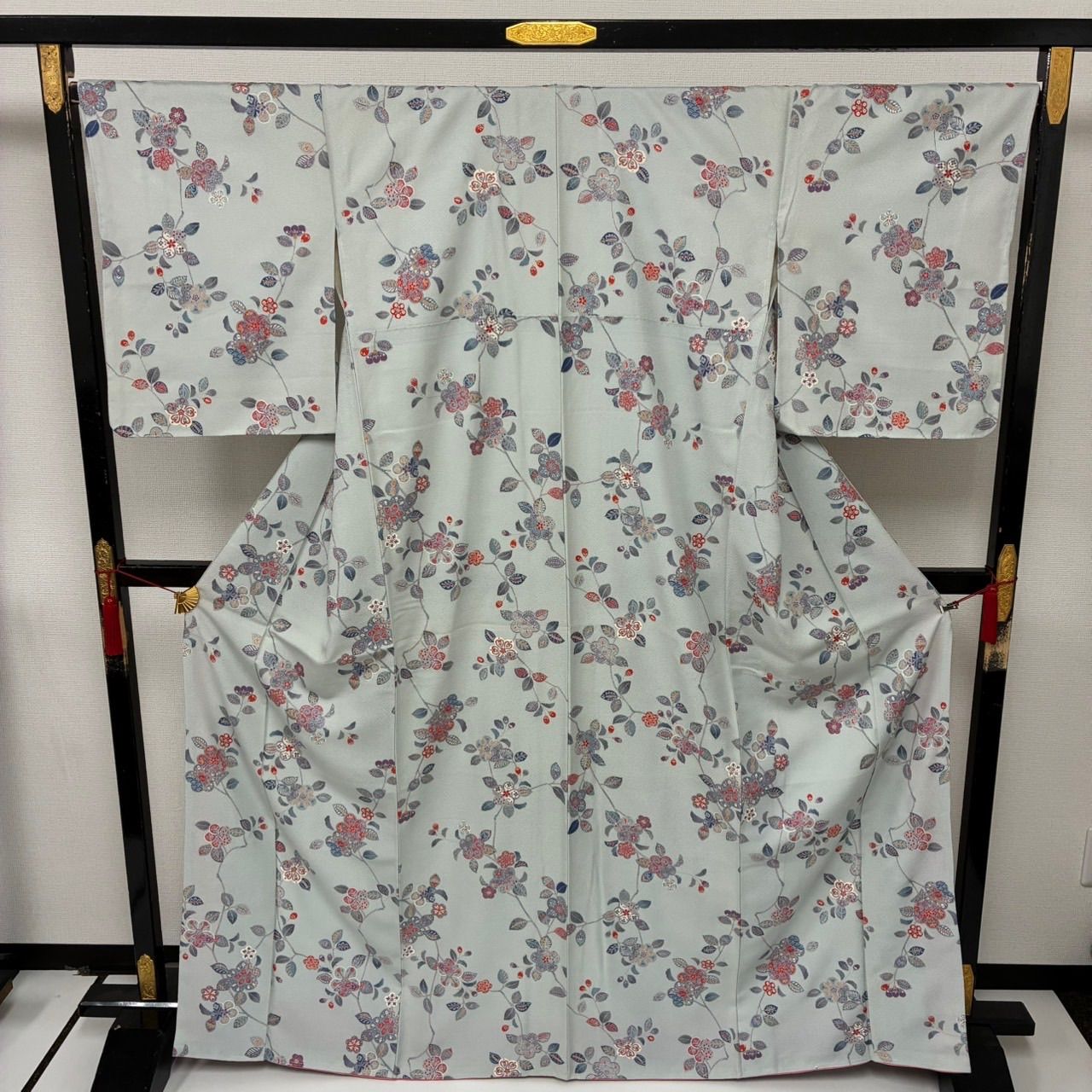 小紋 裄67 枝花の上品な染め 正絹 着物 MK-3713 - メルカリ