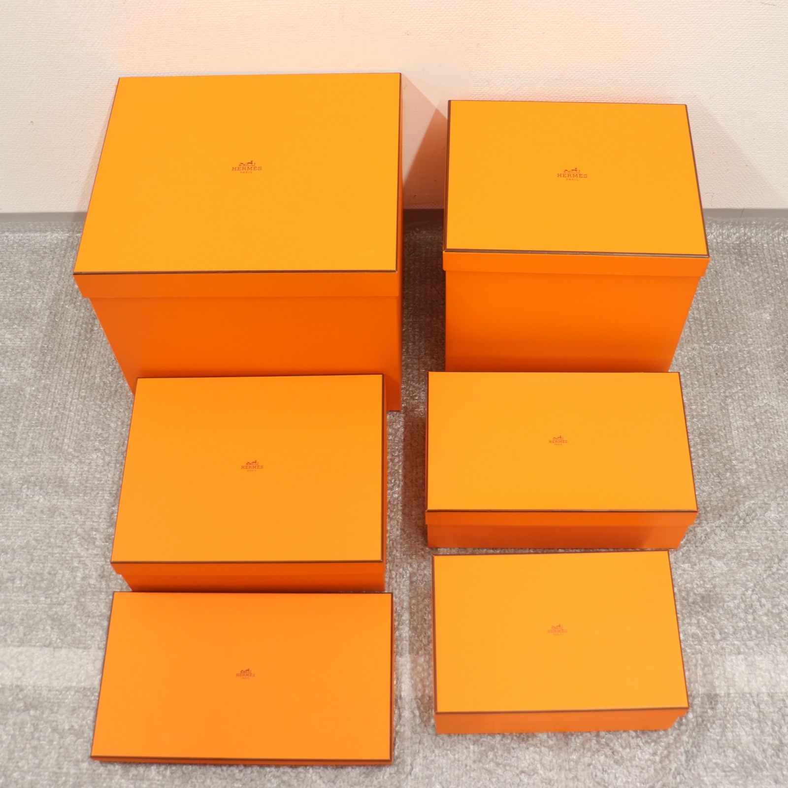 ITSD95D4N7HD HERMES エルメス BOX ショッパー 純正 紙袋 オレンジ