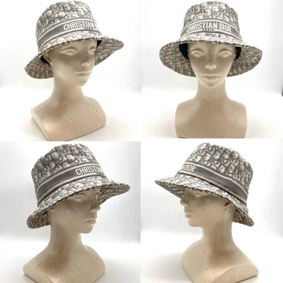 Christian Dior クリスチャンディオール オブリーク バケットハット 58