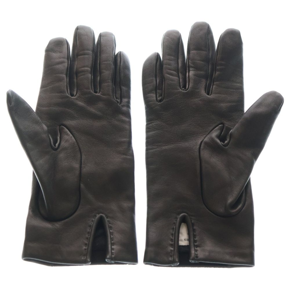 HERMES (エルメス) セリエボタン 手袋 レザーグローブ ブラック - メルカリ