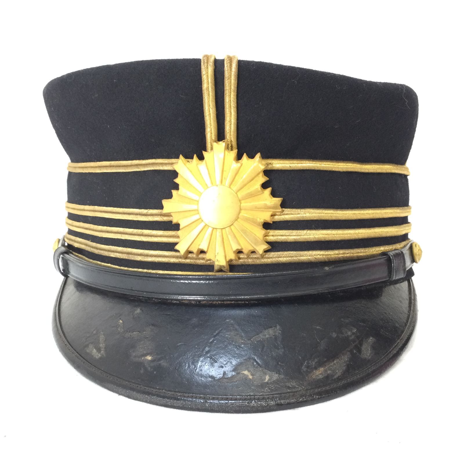 大日本帝国 旧日本軍 大礼帽子 軍服 旧日本陸軍 当時物 制帽 帽子 五芒