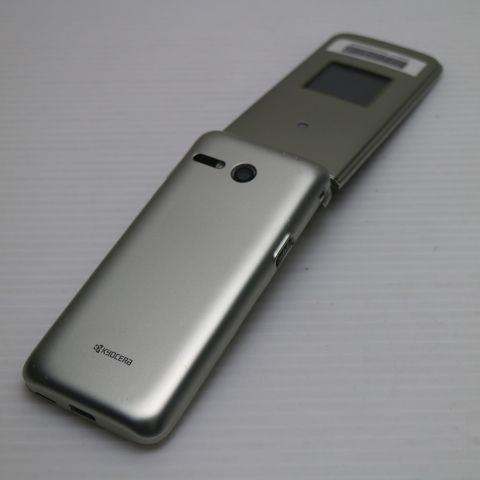 美品 かんたんケータイ ライト KYF43 シャンパンゴールド スマホ 白
