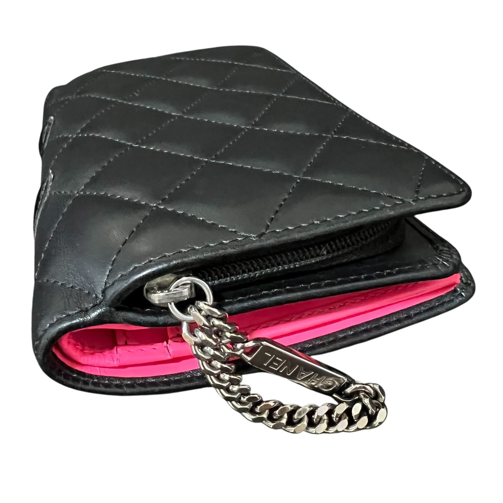 CHANEL シャネル カンボンライン マトラッセ ミディアム 二つ折り財布