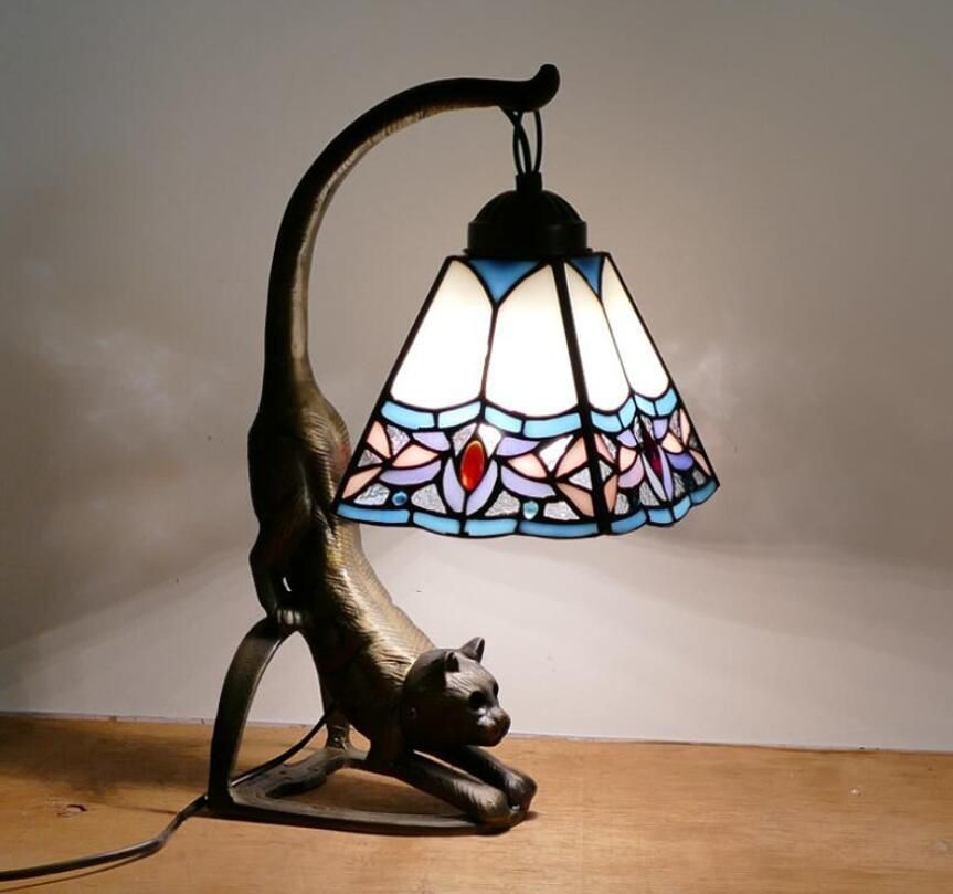 高品質☆ ランプ ネコ アンティーク風 アイアンアート 高品質 技法
