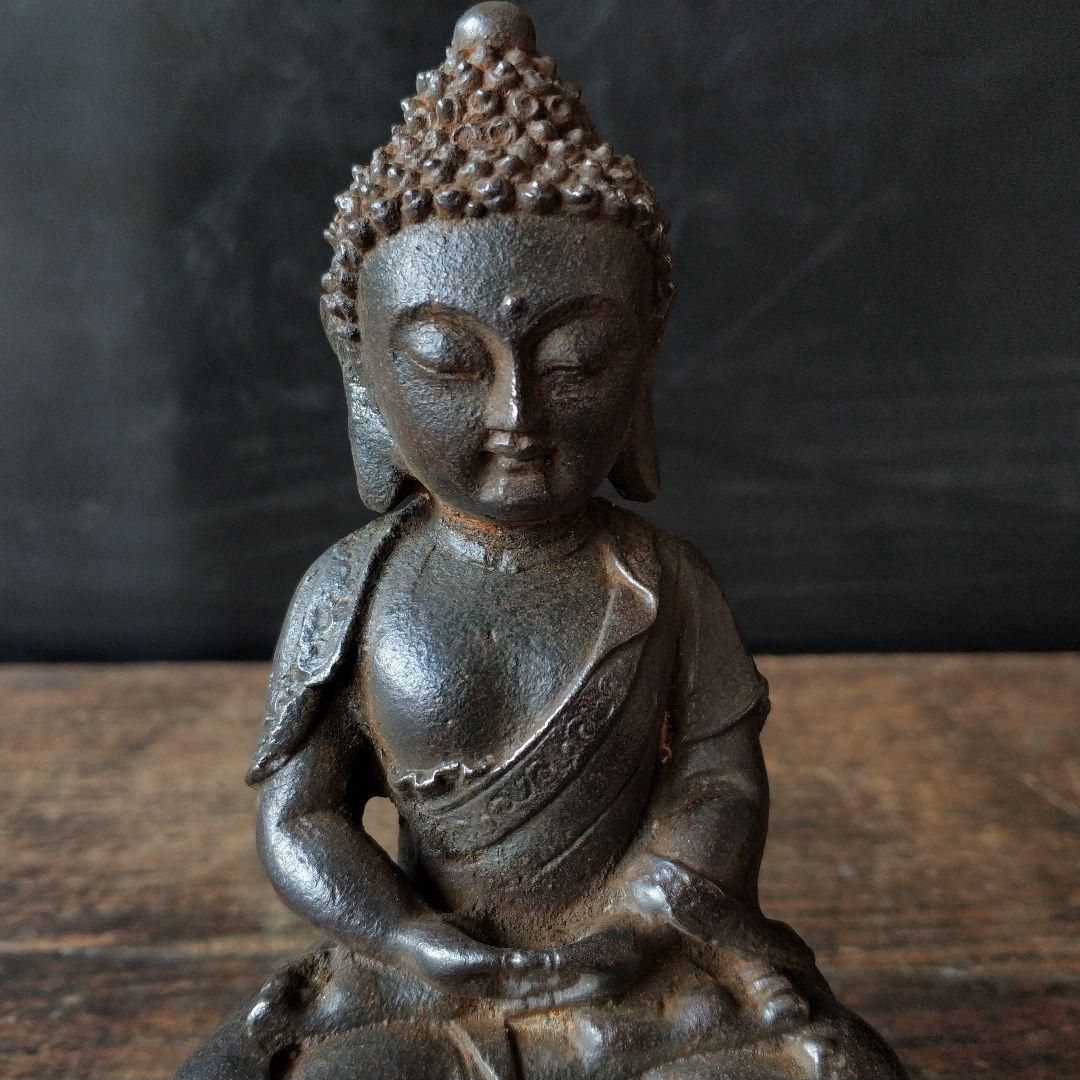 鉄器 鉄仏 二仏坐像 仏教美術 仏像 装飾品 現代工芸品美術品