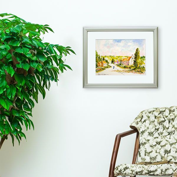 貴重品」沢野ひとし ほっこりした海辺の風景水彩画（原画） 【公式通販】