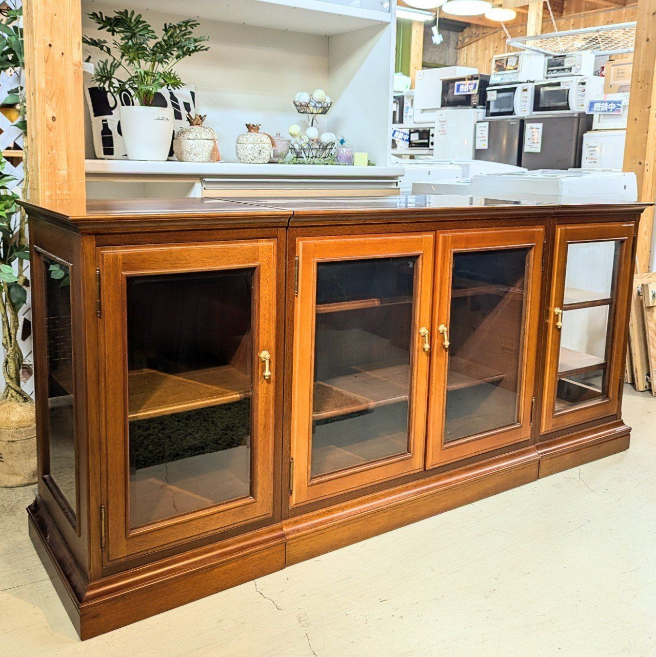 maruni マルニ 地中海 電話台 FAX台 アンティーク調 リビングボード