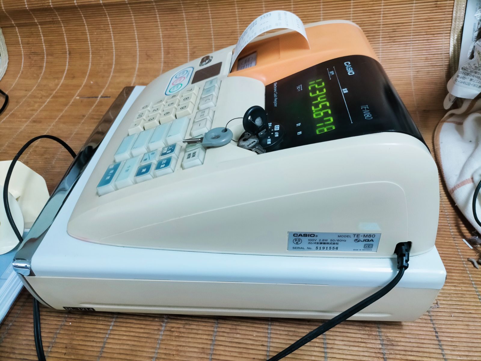 CASIO TE-M80 電子レジスター 【公式通販】