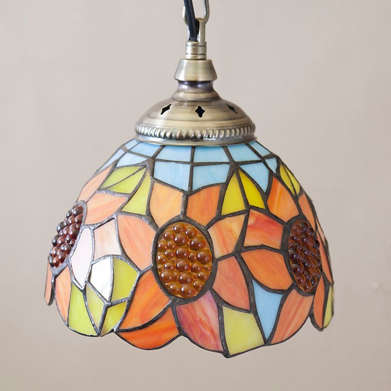レトロ調 本物 ペンダントライト【LED電球付属】 ティファニー ランプ