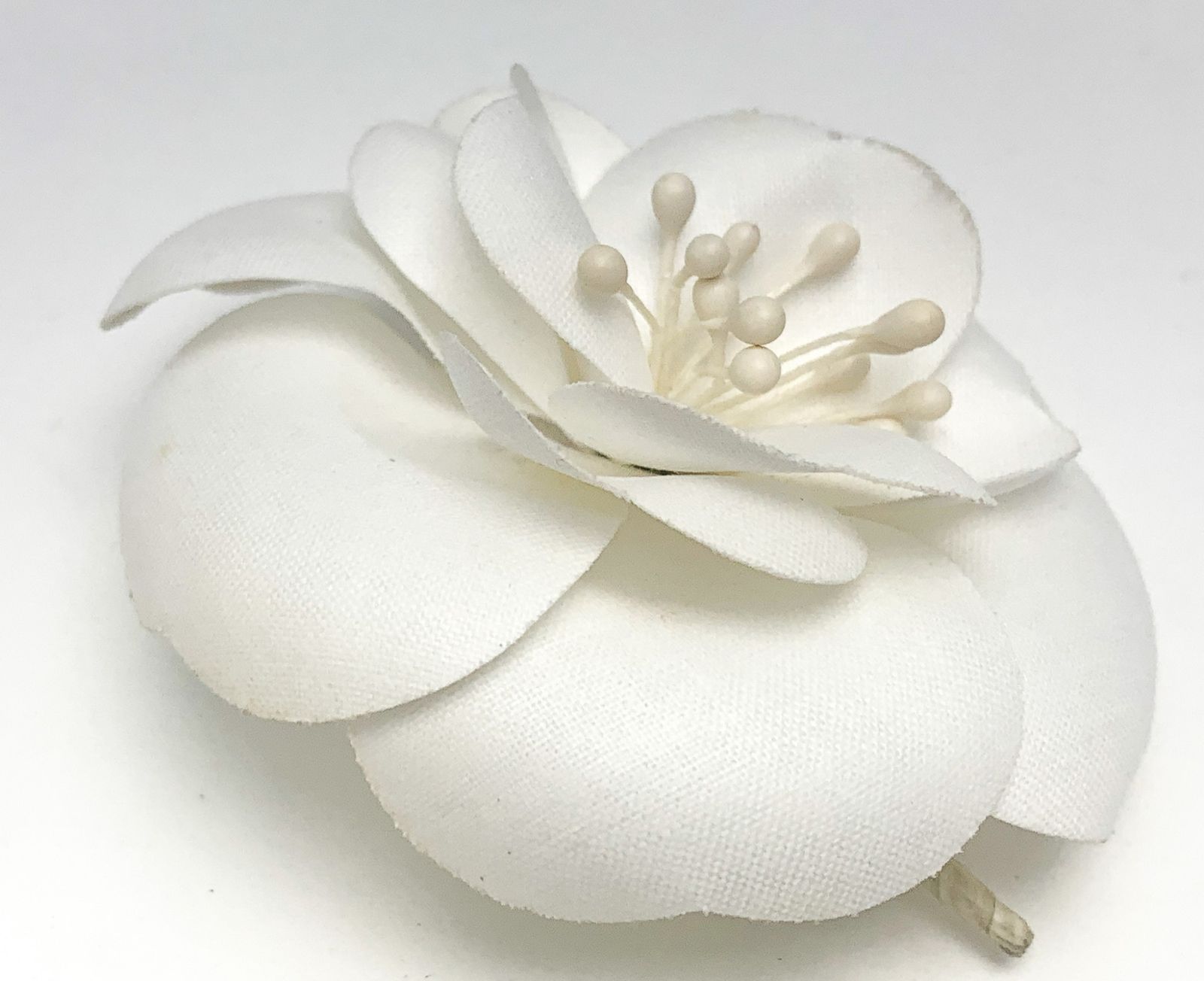 CHANEL シャネル カメリアブローチ コサージュ ホワイト シルク CHANEL