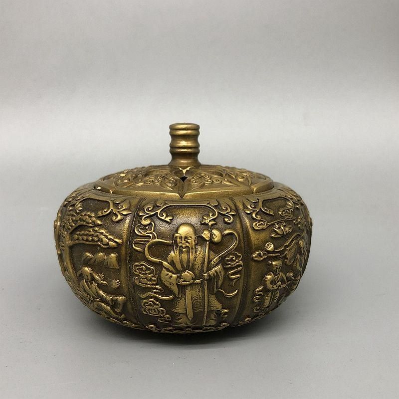 香炉 暖手炉 香具 提梁薫香炉 銅製品 工芸品 置物 銅 細工 高浮彫鏨刻