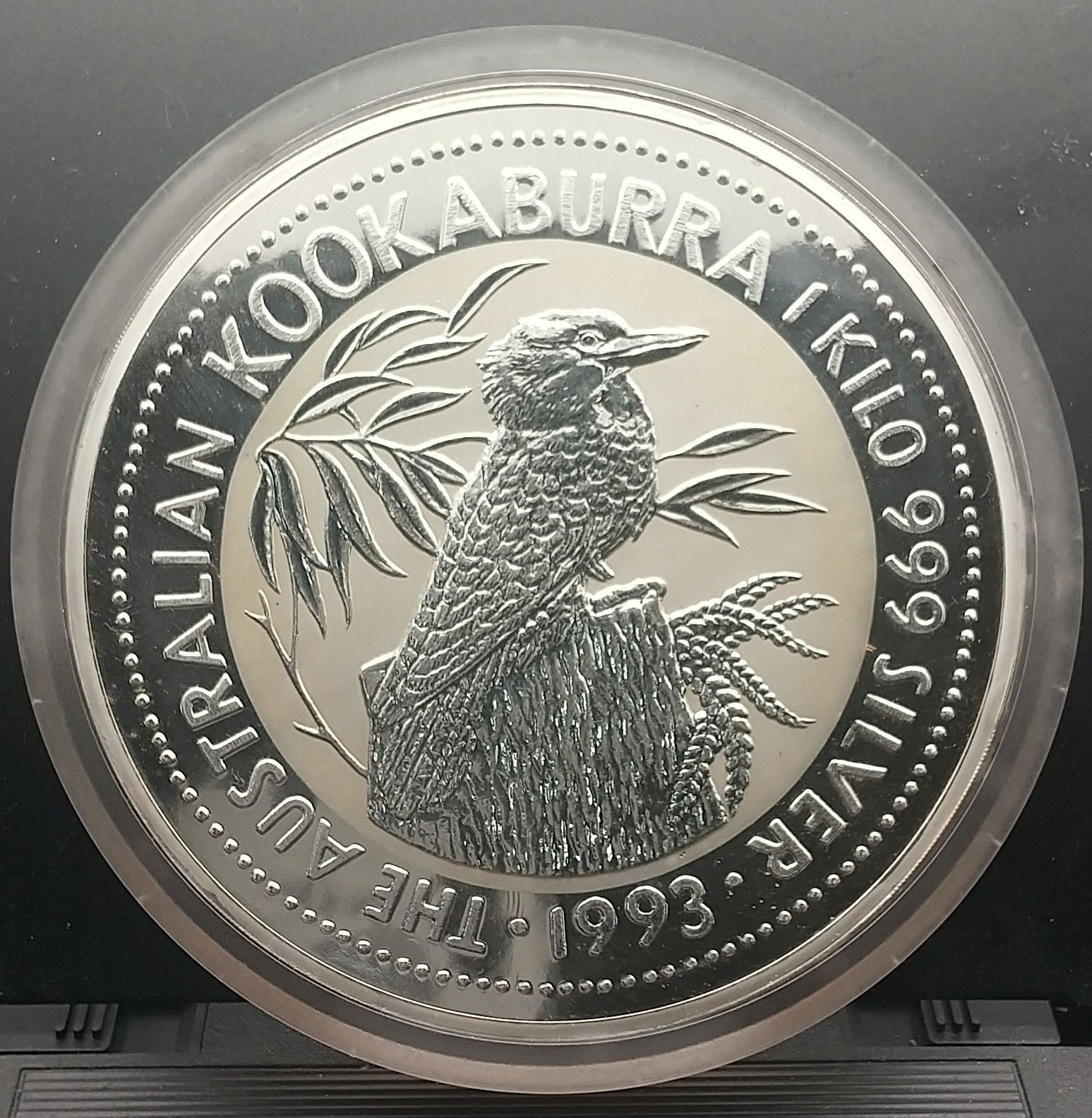 純銀 1kg銀貨 】エリザベス2世＆ワライカワセミ 1993年