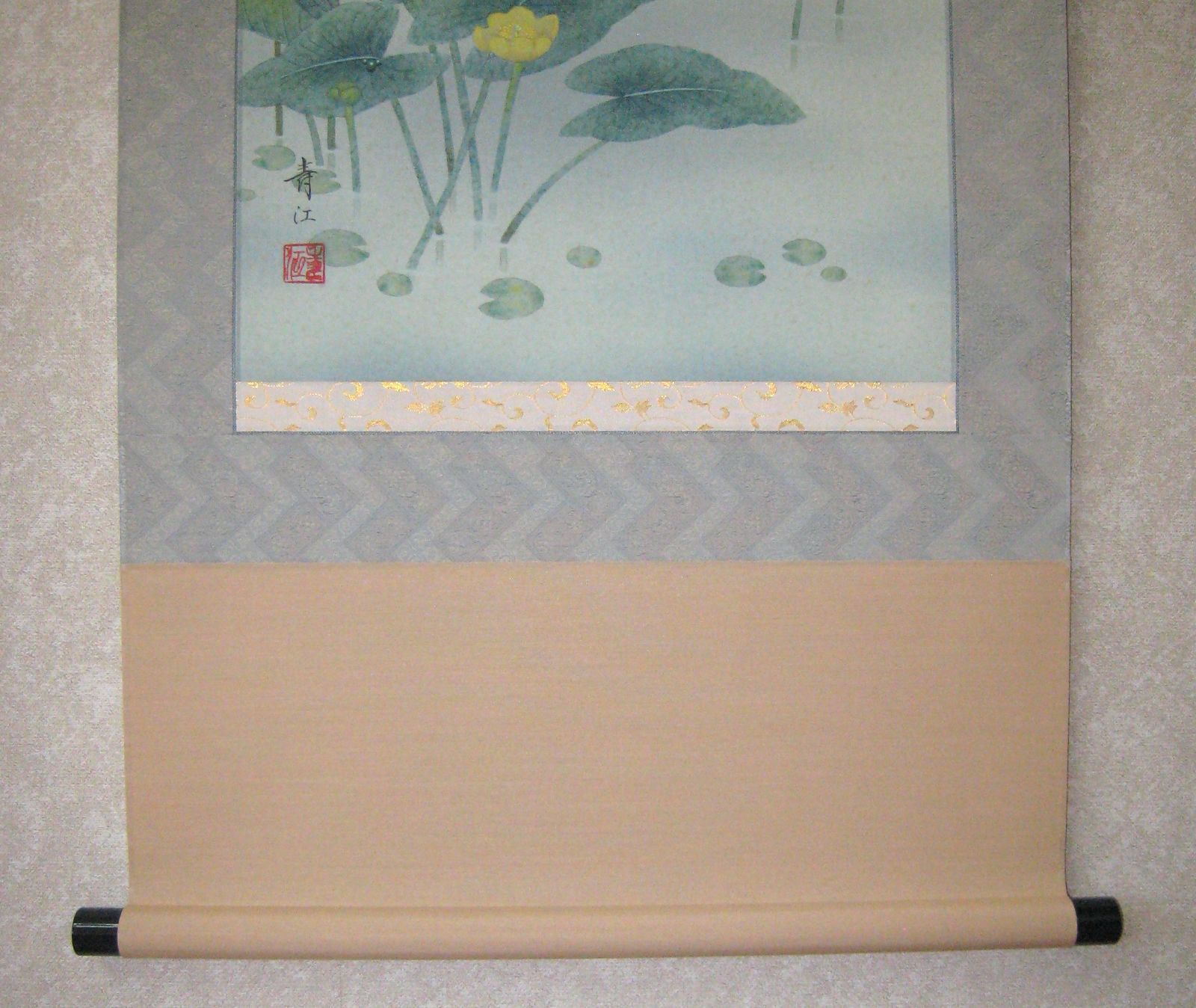 真筆】掛け軸 掛軸 翡翠(かわせみ)◇柳沢寿江 太巻仕様・共箱・タトウ