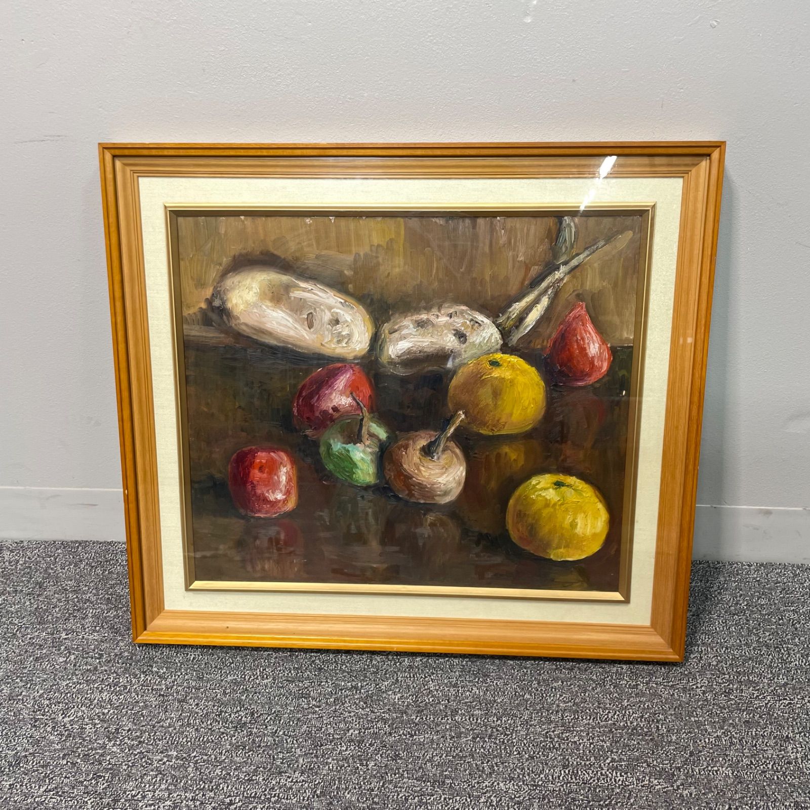 絵画 インテリア 油絵 uF6-060210 静物 フルーツ 絵画 インテリア 油絵