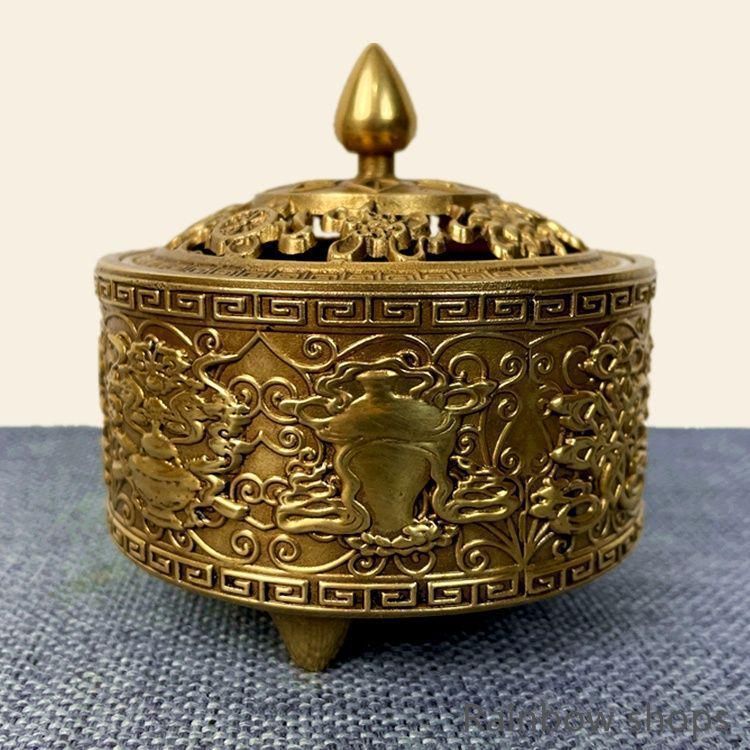 銅細工 白菜香炉 香挿 香炉 茶道 装飾品 工芸品 美術品 置物 銅