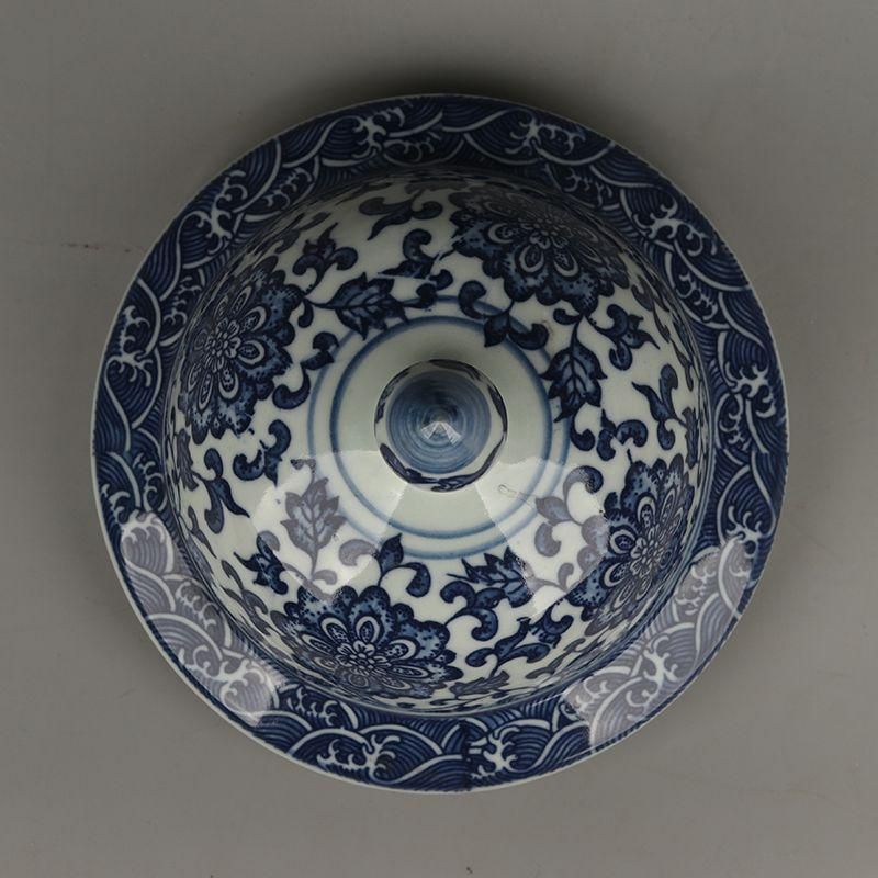 大清乾隆宝石藍蒔金竜紋将軍缶 景徳鎮 陶磁器 装飾品 現代工芸品 美術