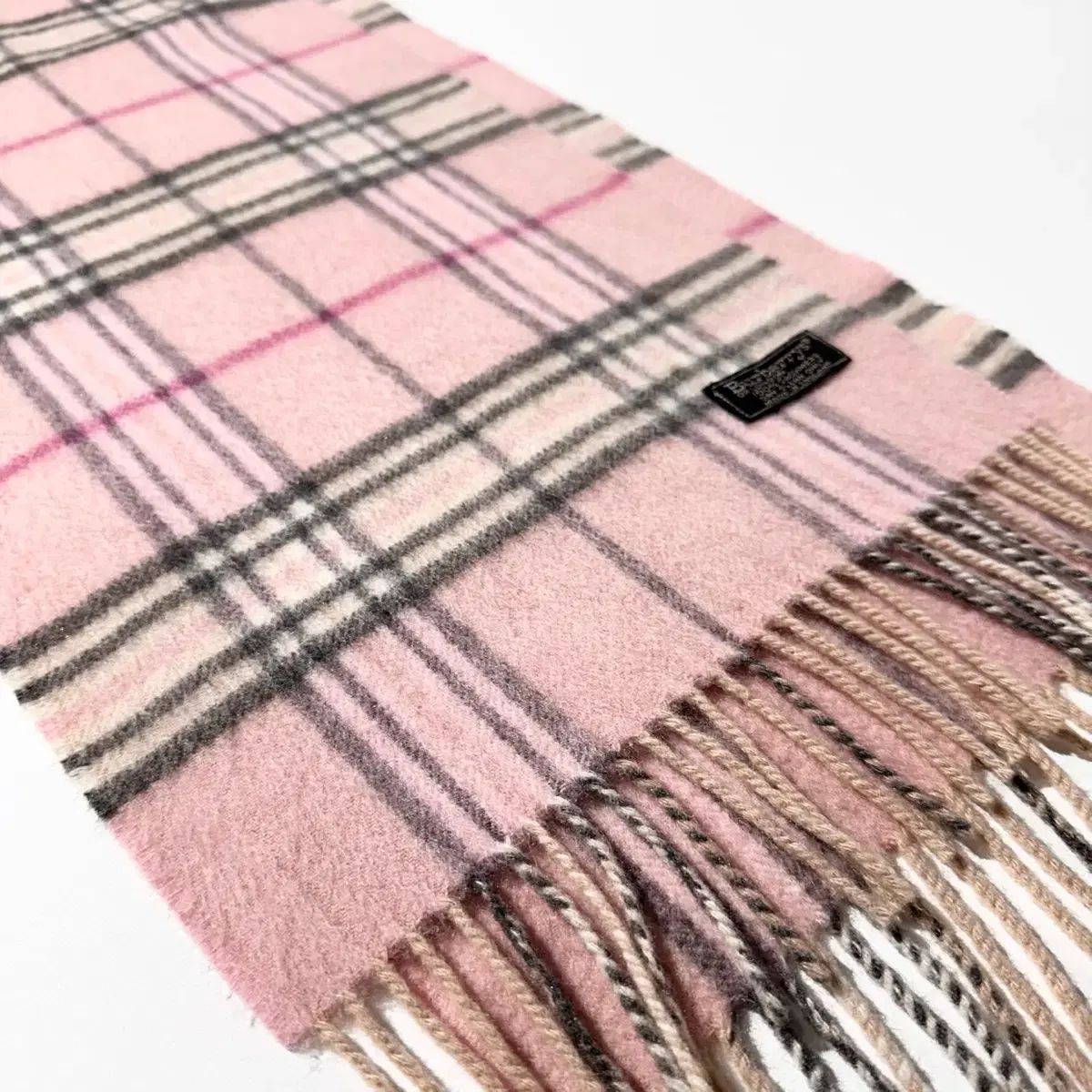 BURBERRY ノバチェック ピンク マフラー カシミヤ100% イングランド
